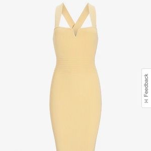 Body Contour Cross Back V-Wire Midi Dress